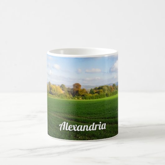 Englisch Herbst Landschaft - Personalisiert Kaffeetasse (Mittel)