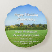 Englisch Herbst Landschaft - Personalisiert Rundes Kissen