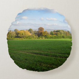 Englisch Herbst Landschaft - Personalisiert Rundes Kissen