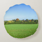Englisch Herbst Landschaft - Personalisiert Rundes Kissen (Rückseite)