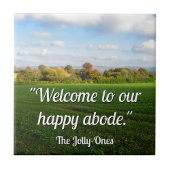 Englisch Herbst Landschaft - Personalisierte Keram Fliese