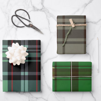 Englisch Heritage Kariert Ribbon Geschenkpapier Set