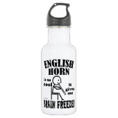 Englisch Horn, Brain Freeze Edelstahlflasche (Vorderseite)