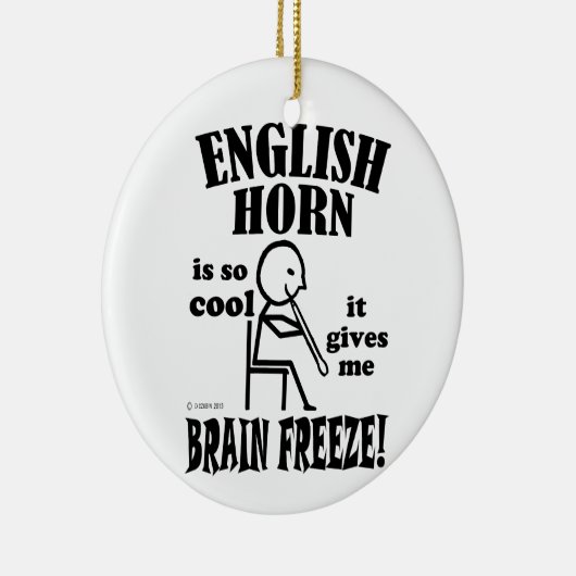 Englisch Horn, Brain Freeze Keramik Ornament (Rechts)