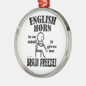 Englisch Horn, Brain Freeze Silbernes Ornament (Links)