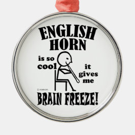 Englisch Horn, Brain Freeze Silbernes Ornament