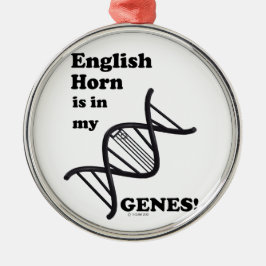 Englisch Horn ist in meinen Genen Silbernes Ornament
