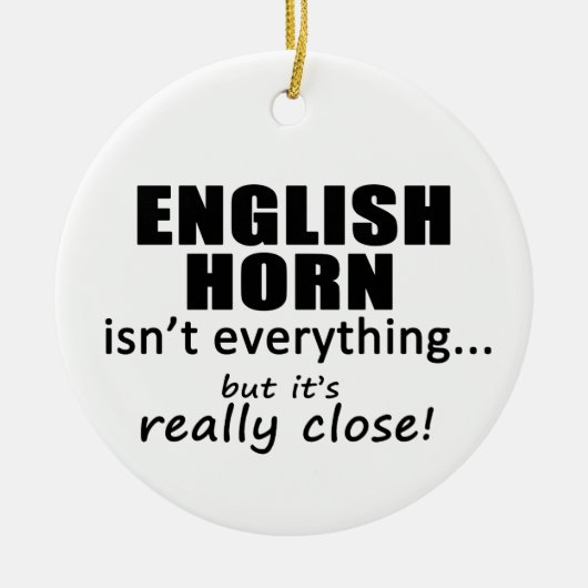 Englisch Horn ist nicht alles Keramikornament (Vorne)