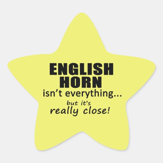 Englisch Horn ist nicht alles Star Sticker (Vorderseite)