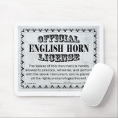Englisch Horn Lizenz Mousepad (Mit Mouse)