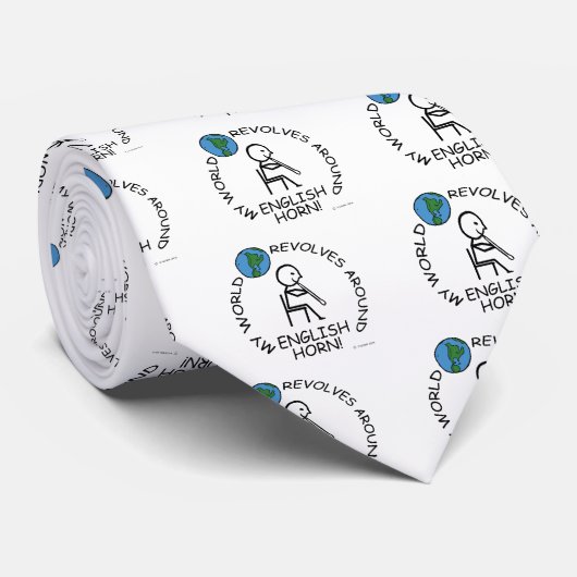 Englisch Horn - World Revolves rund Krawatte (Gerollt)