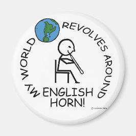 Englisch Horn - World Revolves rund Magnet