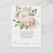 Englisch Hütte Floral Baby Girl Diaper Raffle Begleitkarte (Rückseite)