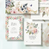 Englisch Hütte Floral Baby Girl Diaper Raffle Begleitkarte