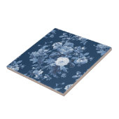 Englisch Hütte Garden Floral Navy Muster Fliese (Seite)
