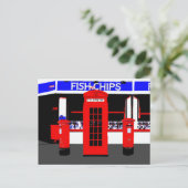 Englisch Icons Postcard Postkarte (Stehend Vorderseite)