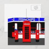 Englisch Icons Postcard Postkarte (Vorne/Hinten)