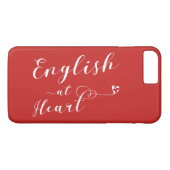 Englisch in Heart Mobile Phone Case (Rückseite (Horizontal))