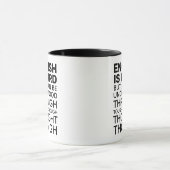 Englisch ist eine komische Funny Grammar Tasse (Zentrum)