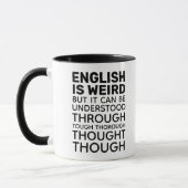 Englisch ist eine komische Funny Grammar Tasse (Links)