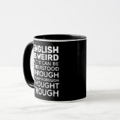 Englisch ist komisch Funny Grammar Black Tasse (Vorderseite Links)