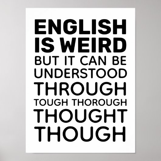 Englisch ist komisch Funny Grammar Poster (Vorne)