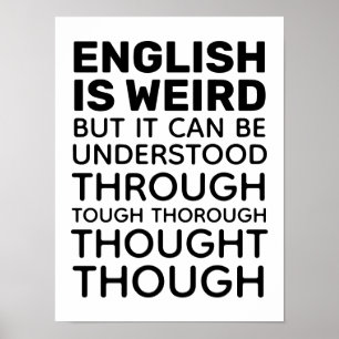 Englisch ist komisch Funny Grammar Poster