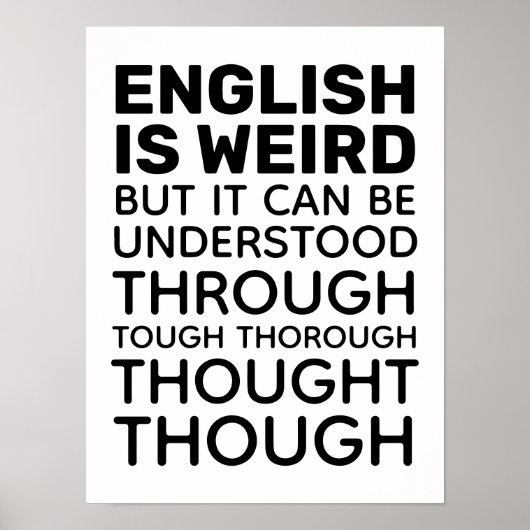 Englisch ist komisch Funny Grammar Poster (Vorne)