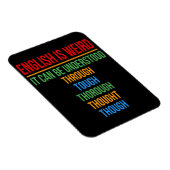 Englisch ist komischer Sprachlehrer Grammatikstude Magnet (Rechte Seite)