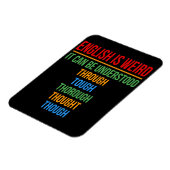 Englisch ist komischer Sprachlehrer Grammatikstude Magnet (Linke Seite)