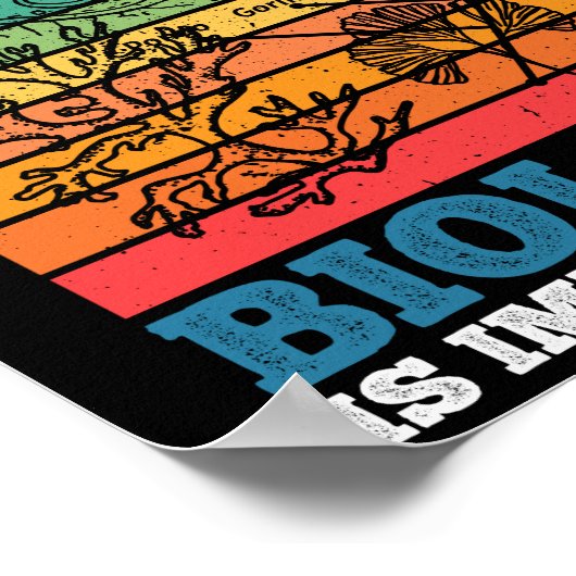 Englisch ist wichtig, aber Biologie ist wichtig Poster (Ecke)