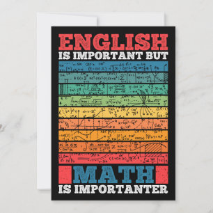 Englisch ist wichtig, aber Mathematik ist wichtig Einladung