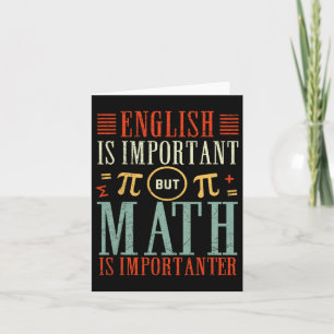 Englisch ist wichtig, aber Mathematik ist wichtig Karte
