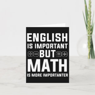 Englisch ist wichtig, aber Mathematik ist wichtige Karte