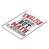 Englisch ist wichtig, aber Mathematik ist wichtige Notizblock (Linke Seite)