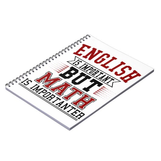 Englisch ist wichtig, aber Mathematik ist wichtige Notizblock (Linke Seite)