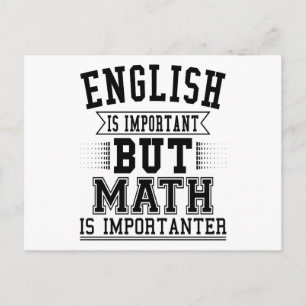 Englisch ist wichtig, aber Mathematik ist wichtige Postkarte