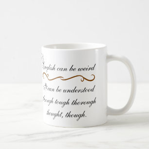 Englisch kann sonderbar sein kaffeetasse