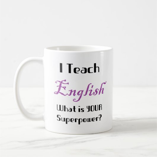 Englisch lehren Kaffee-Tasse Kaffeetasse (Links)