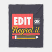 Englisch Lehrer bearbeiten oder bereuen es rot wei Fleecedecke (Vorderseite)