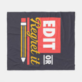 Englisch Lehrer bearbeiten oder bereuen es rot wei Fleecedecke (Vorderseite (Horizontal))