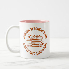 Englisch Lehrer Kaffeeliebhaber Zitat Zweifarbige Tasse
