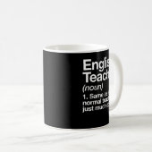 Englisch Lehrerin definiert Funny Back to School - Kaffeetasse (VorderseiteRechts)