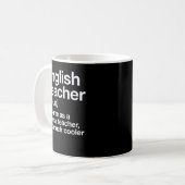 Englisch Lehrerin definiert Funny Back to School - Kaffeetasse (Vorderseite Links)