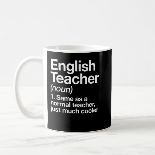 Englisch Lehrerin definiert Funny Back to School - Kaffeetasse (Links)
