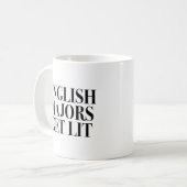 Englisch Majors Get Lit Kaffeetasse (Vorderseite Links)
