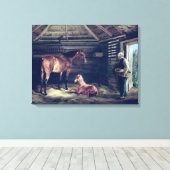 Englisch Mare with their Foals, 1833 Leinwanddruck (Insitu (Holzboden))