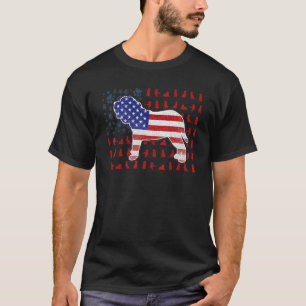 Englisch Mastiff American Flag 4. Juli für Männer T-Shirt