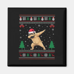 Englisch Mastiff Dog Weihnachtsmannmütze Boys Girl Magnet