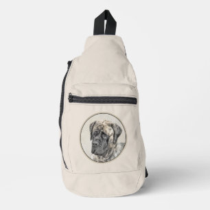 Englisch Mastiff Malerei Brindle Original Hunde Ku Crossbody Bag